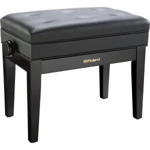 Roland RPB-400PE Piano Bench with Adjustable Cushioned Seat, Polished Ebony